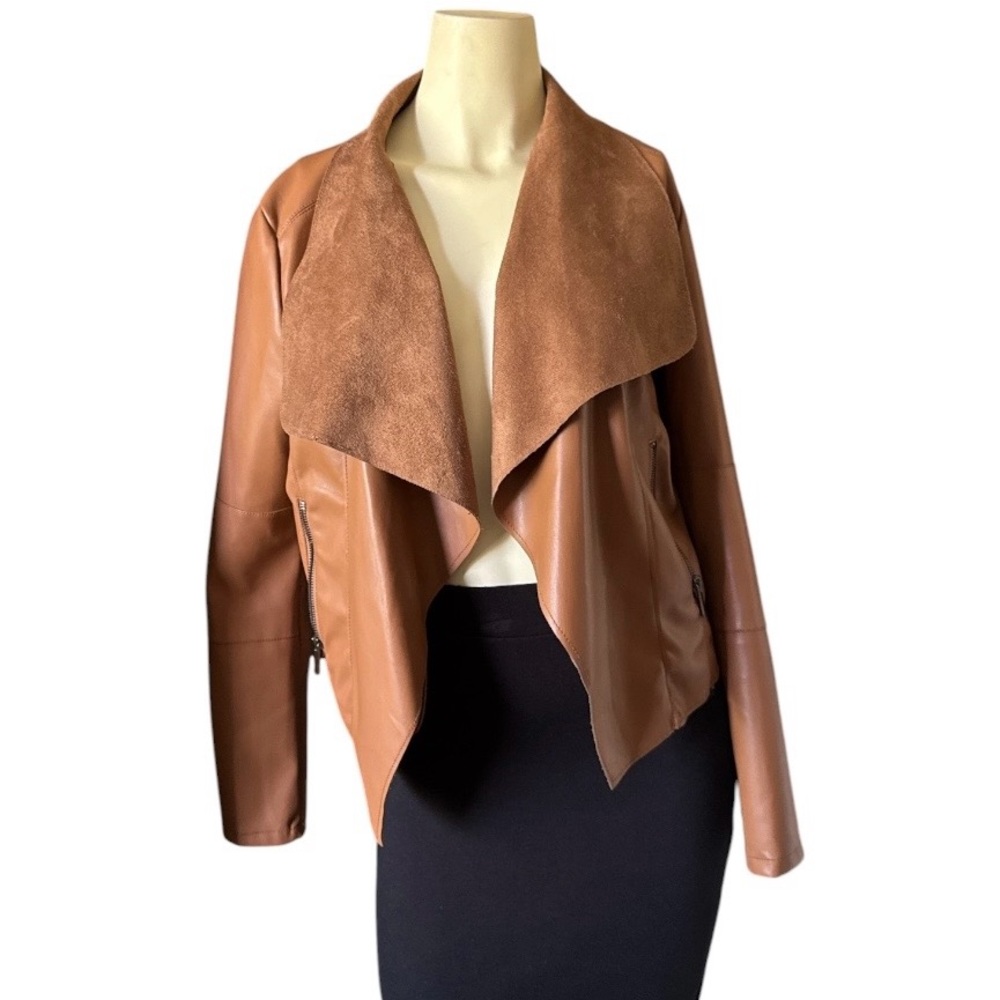 Bagatelle Light Brown Faux Leather Jacket Women size M